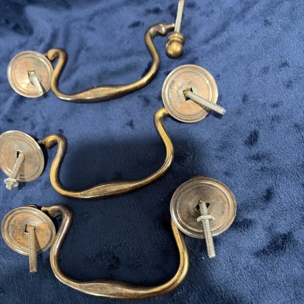 VTG Solid Brass Swan Neck Bail Pulls 4